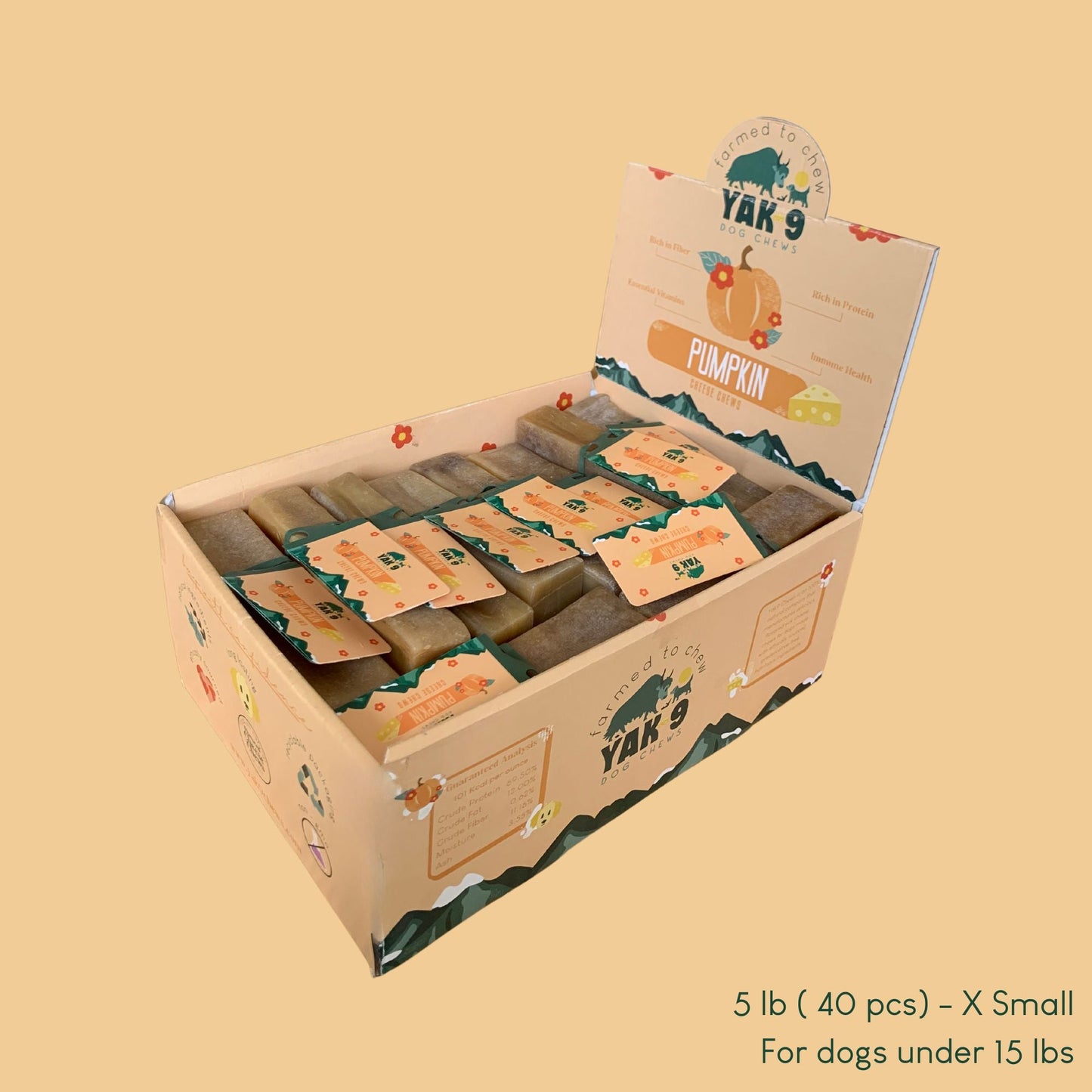 Yak9 - Pumpkin Cheese Chews for Dogs
