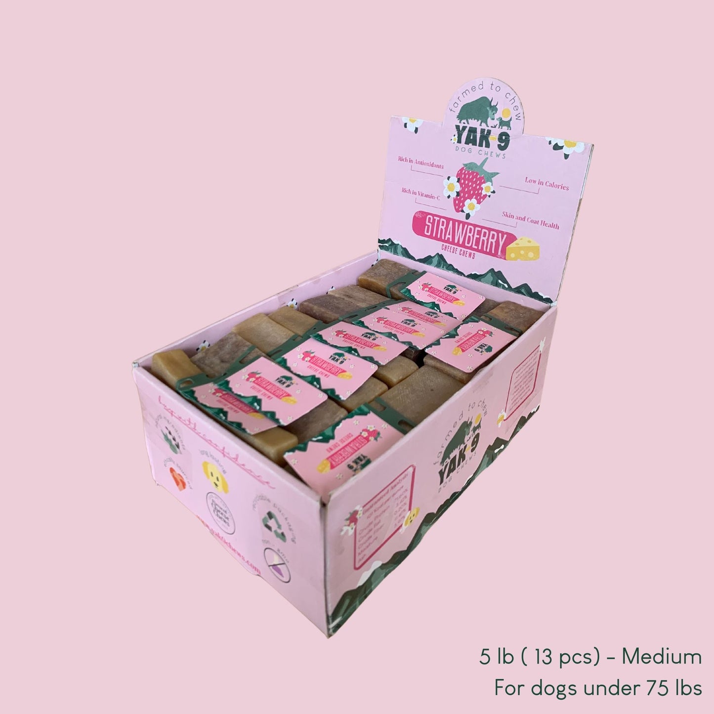 Yak9 - Strawberry Cheese Chews for Dogs
