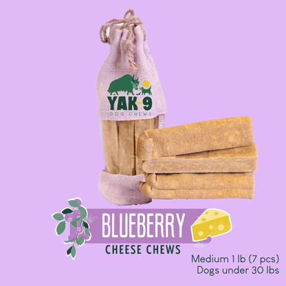 YAK9 Chews -  Blueberry Cheese Chews for Dogs