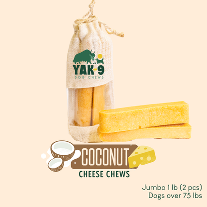 YAK9 Chews - Coconut Cheese Chews for Dogs