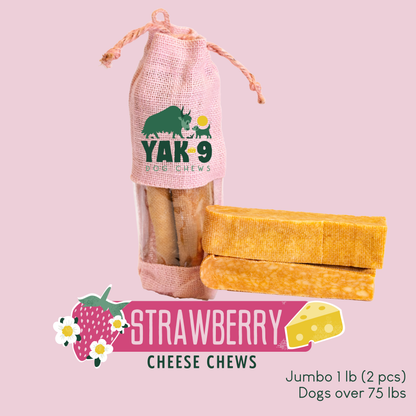 YAK9 Chews - Strawberry Cheese Chews for Dogs