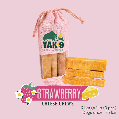 YAK9 Chews - Strawberry Cheese Chews for Dogs