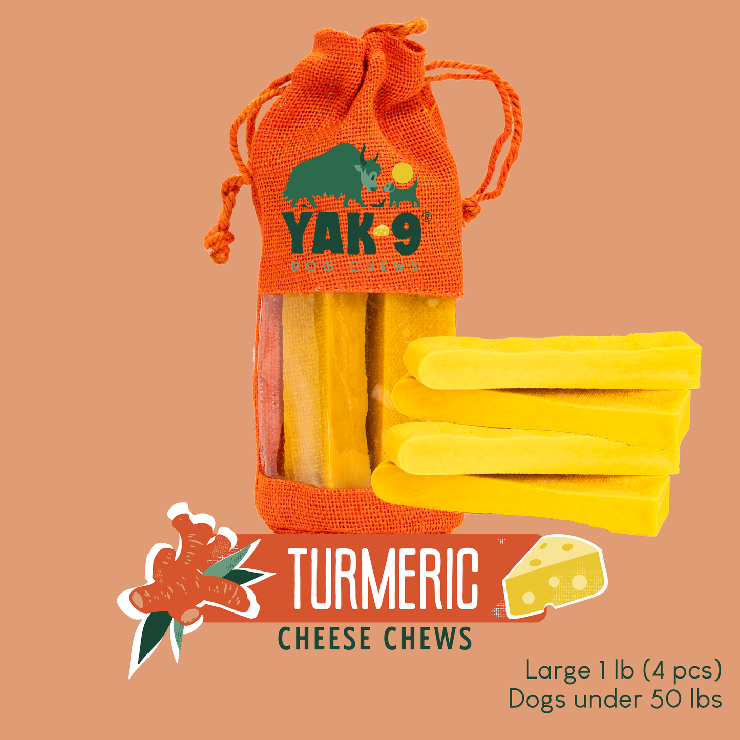 YAK9 Chews - Turmeric Cheese Chews for Dogs