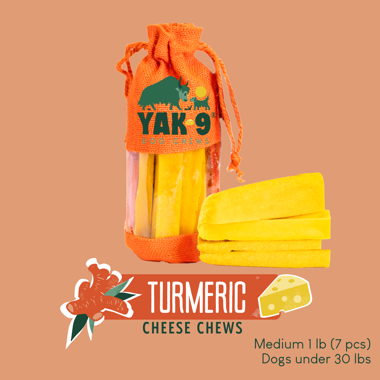 YAK9 Chews - Turmeric Cheese Chews for Dogs
