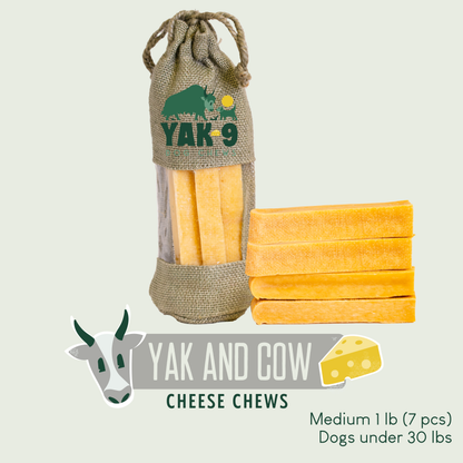 YAK9 Chews - Yak and Cow Cheese Chews for Dogs