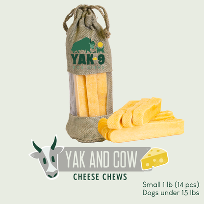 YAK9 Chews - Yak and Cow Cheese Chews for Dogs