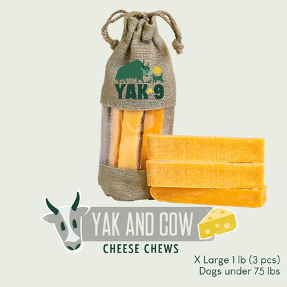 YAK9 Chews - Yak and Cow Cheese Chews for Dogs