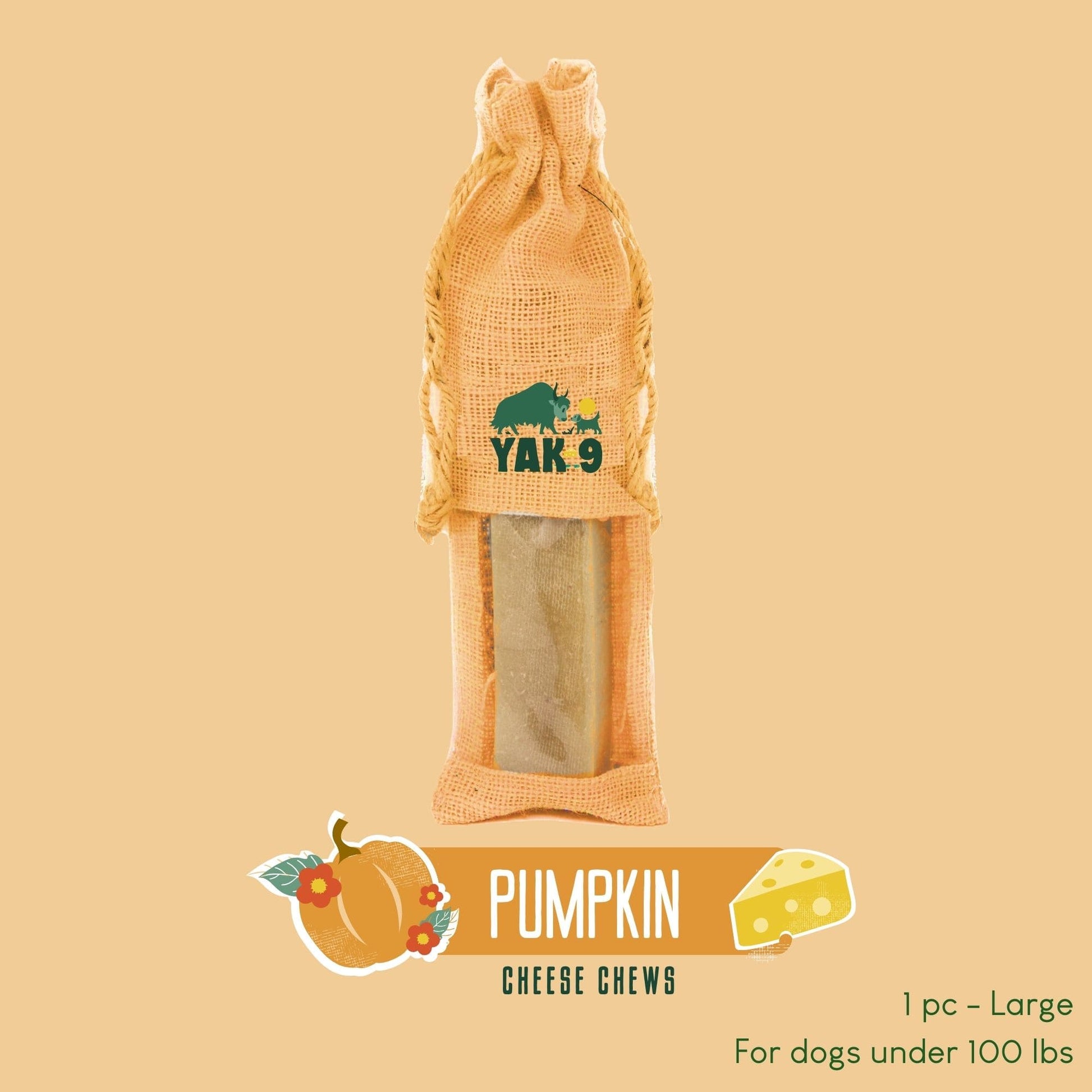 Yak9 Pumpkin Yak Chews for Dogs - Yak9 Chews