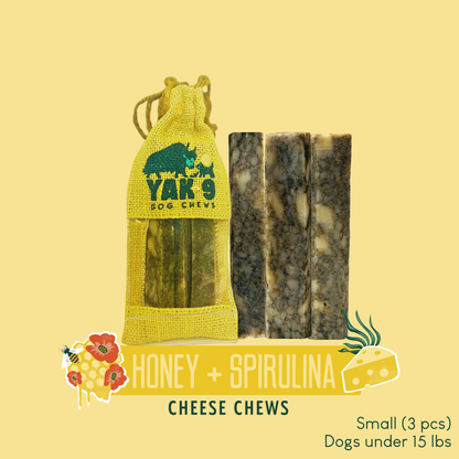 YAK9 Chews - Honey & Spirulina Cheese Chews for Dogs