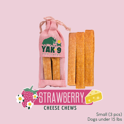 YAK9 Chews - Strawberry Cheese Chews for Dogs