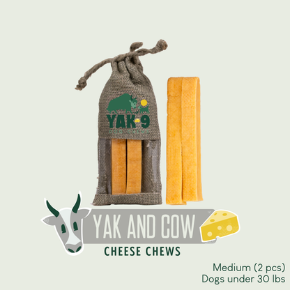 YAK9 Chews - Yak and Cow Cheese Chews for Dogs