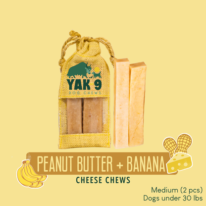 YAK9 Chews - Peanut Butter & Banana Chews for Dogs