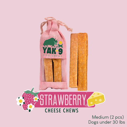 YAK9 Chews - Strawberry Cheese Chews for Dogs