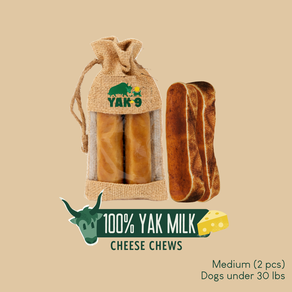 YAK9 Chews - 100% Yak Milk Chews for Dogs