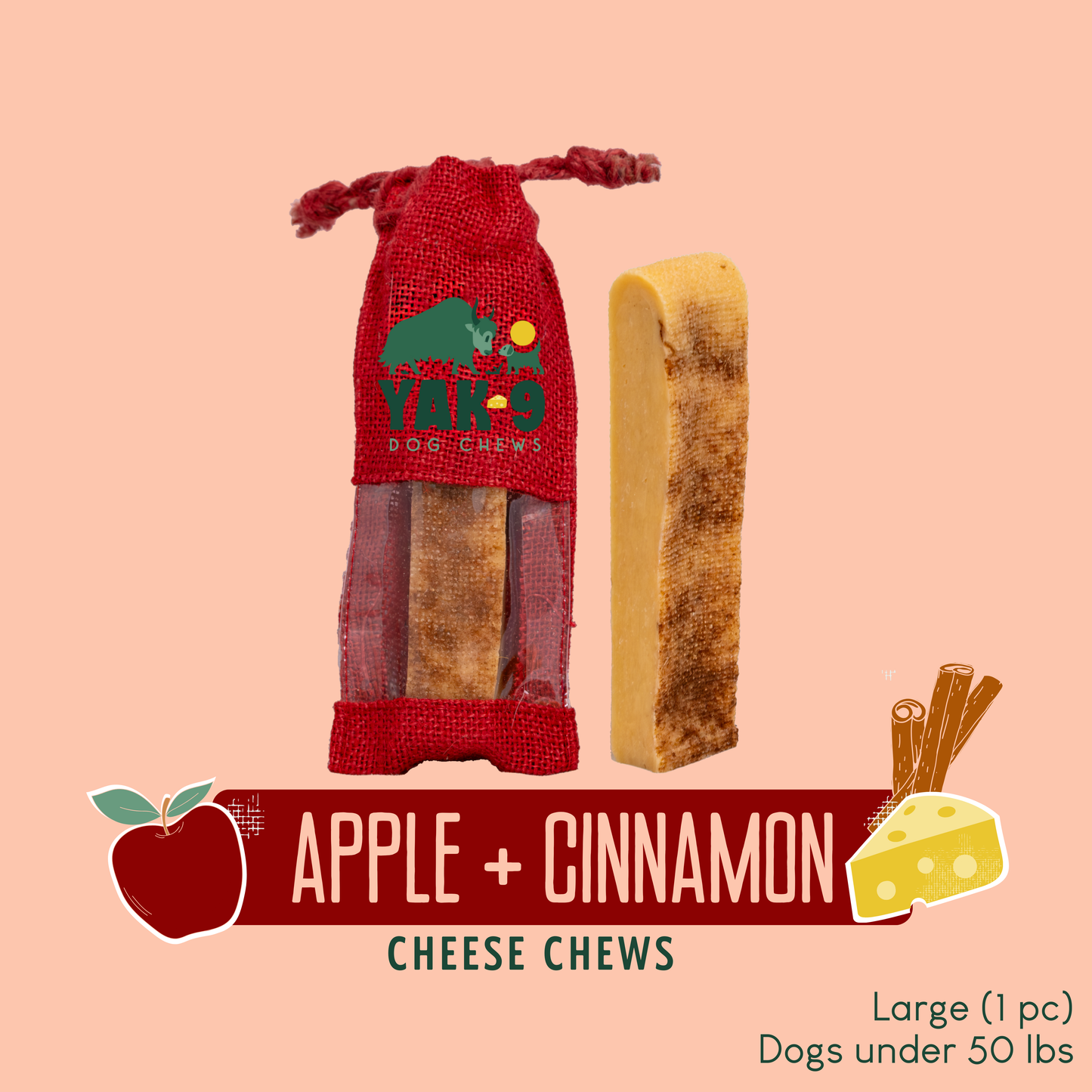 YAK9 Chews - Apple & Cinnamon Chews for Dogs