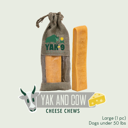 YAK9 Chews - Yak and Cow Cheese Chews for Dogs