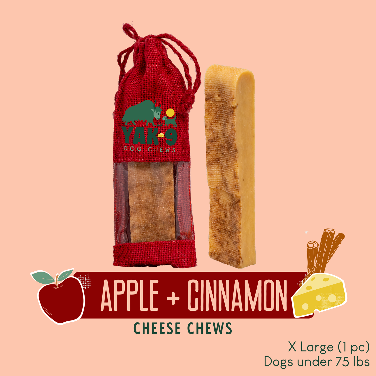 YAK9 Chews - Apple & Cinnamon Chews for Dogs