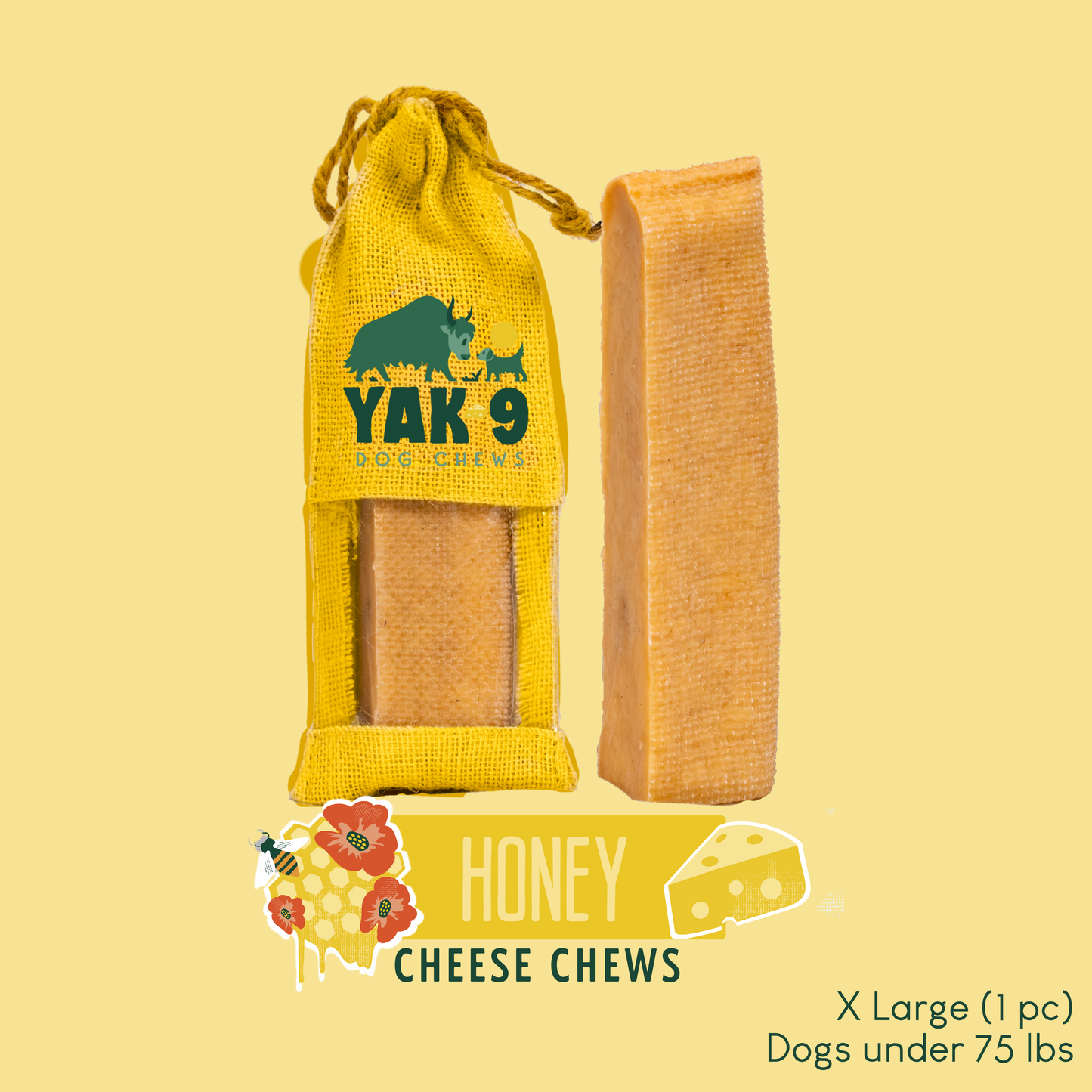 YAK9 Chews - Honey Cheese Chews for Dogs