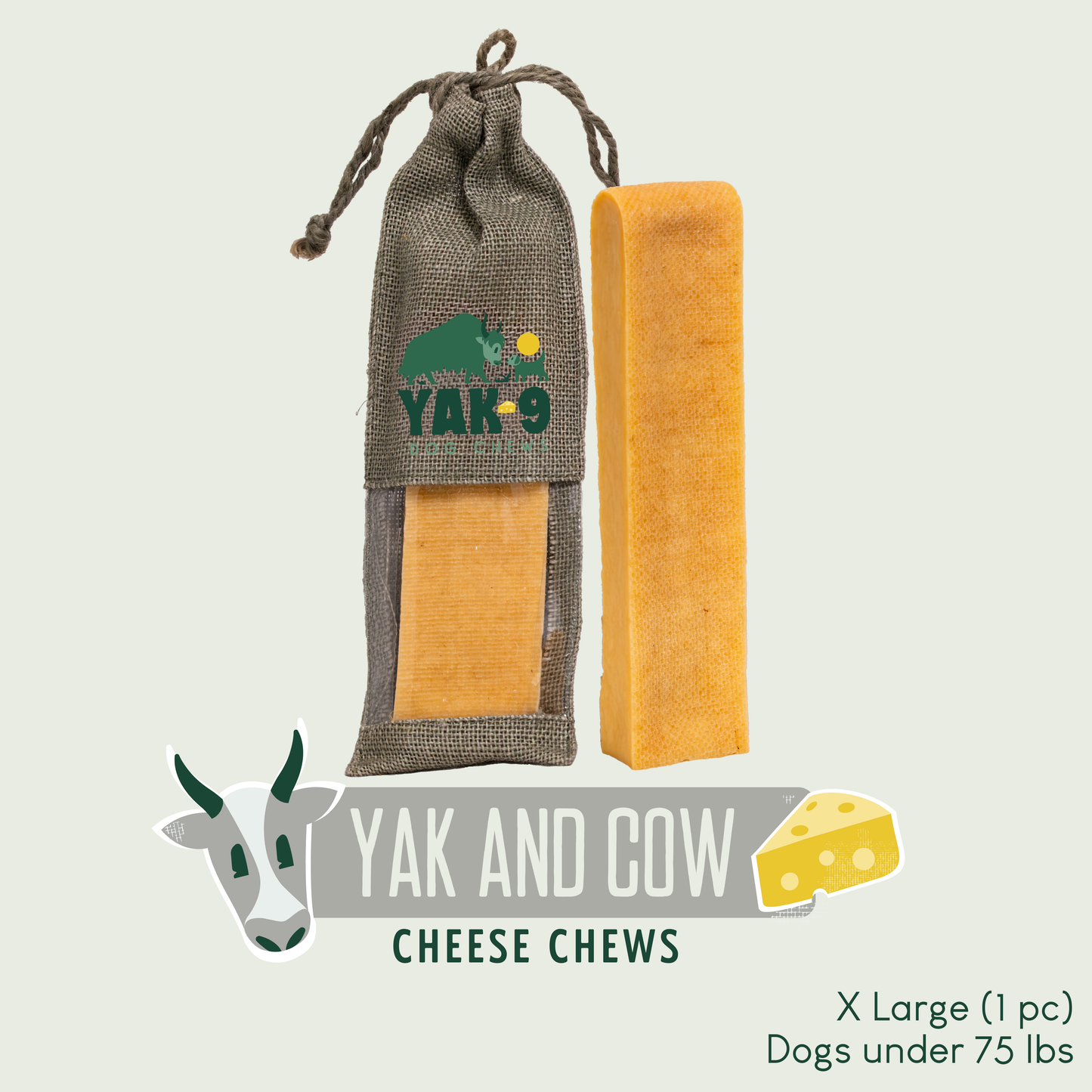 YAK9 Chews - Yak and Cow Cheese Chews for Dogs