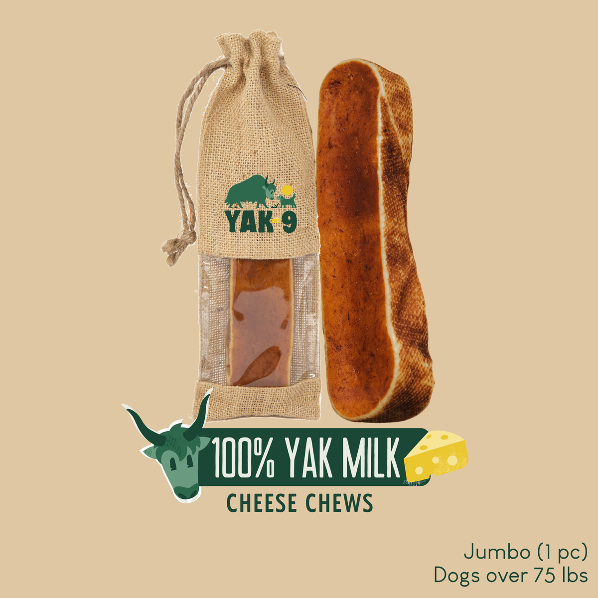 YAK9 Chews - 100% Yak Milk Chews for Dogs