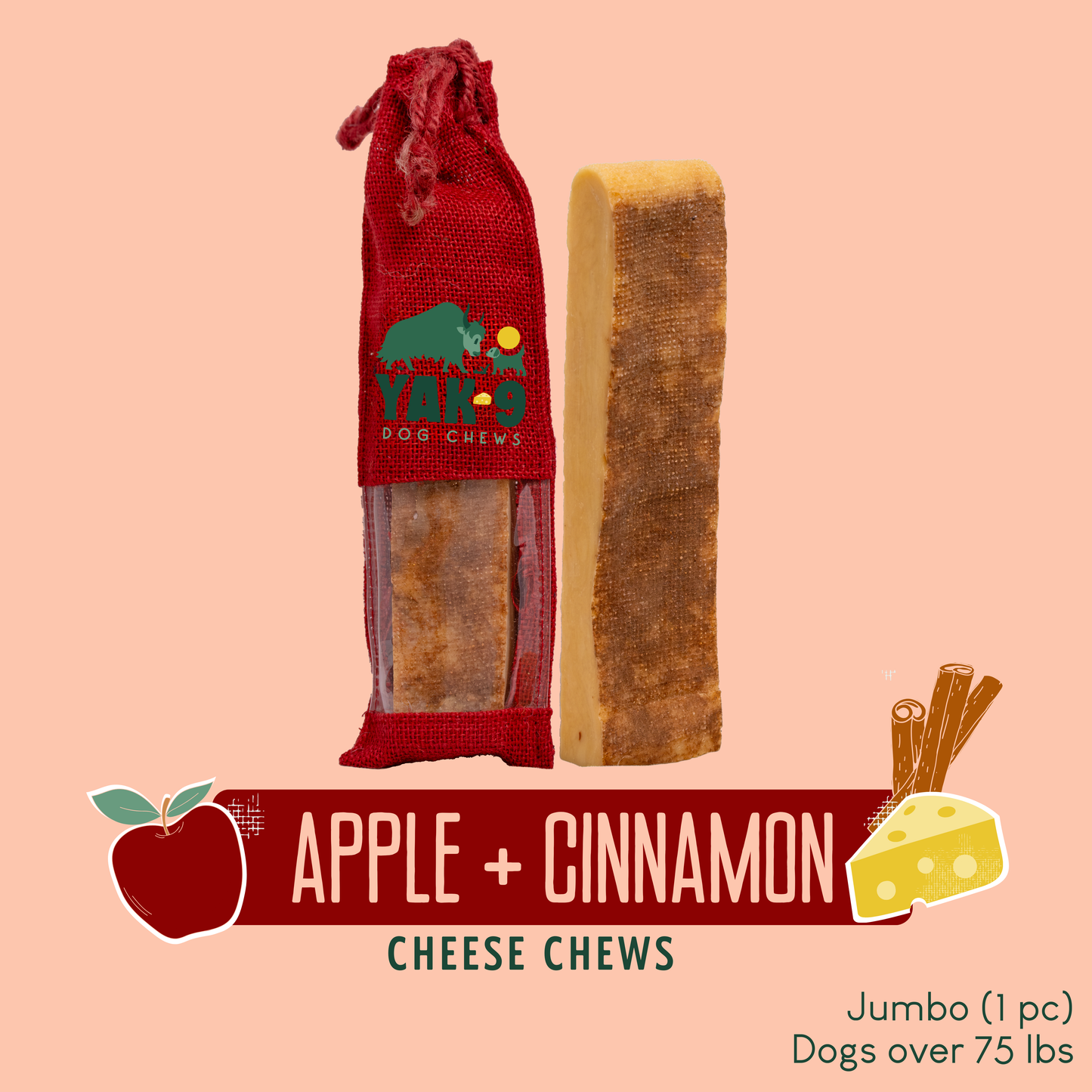 YAK9 Chews - Apple & Cinnamon Chews for Dogs