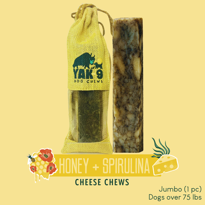 YAK9 Chews - Honey & Spirulina Cheese Chews for Dogs