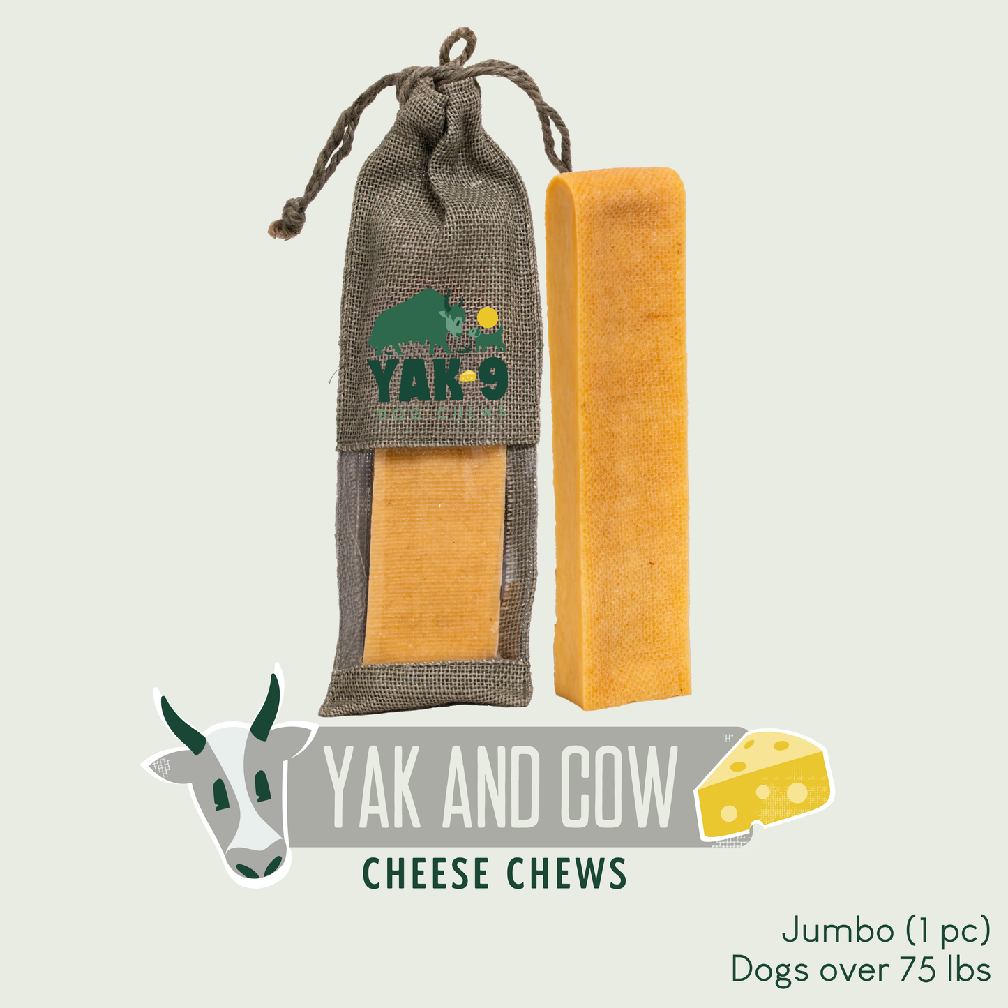 YAK9 Chews - Yak and Cow Cheese Chews for Dogs