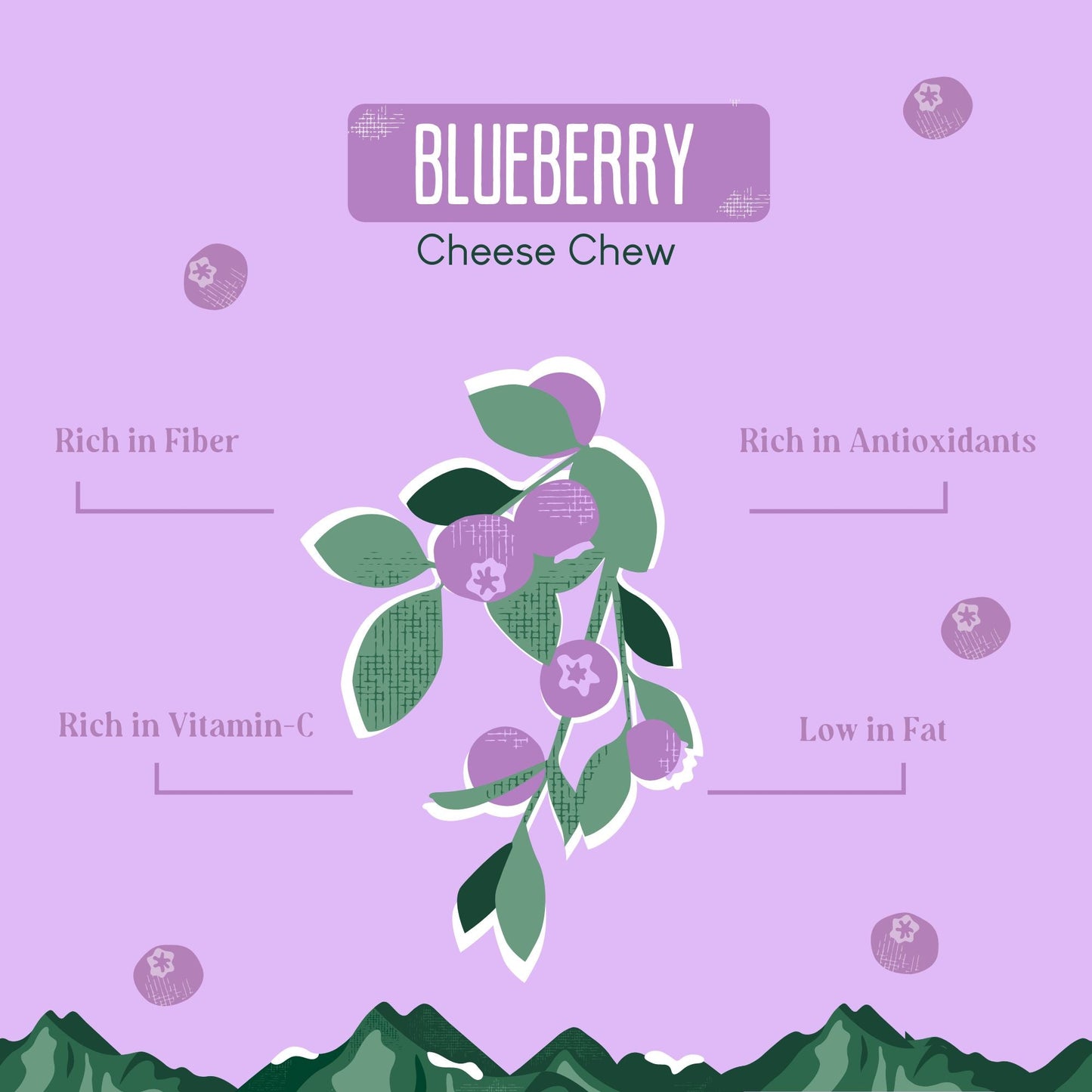 YAK9 Chews -  Blueberry Cheese Chews for Dogs