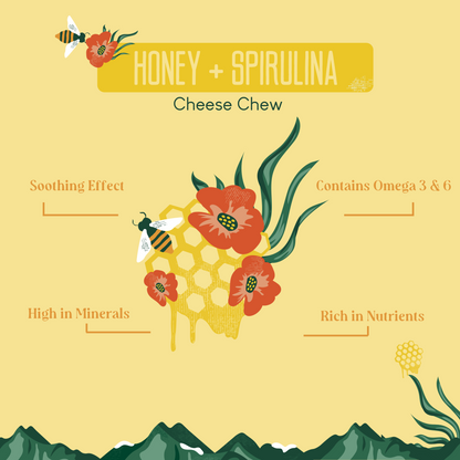 YAK9 Chews - Honey & Spirulina Cheese Chews for Dogs
