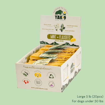 YAK9 Chews - Flaxseed & Mint Cheese Chews for Dogs