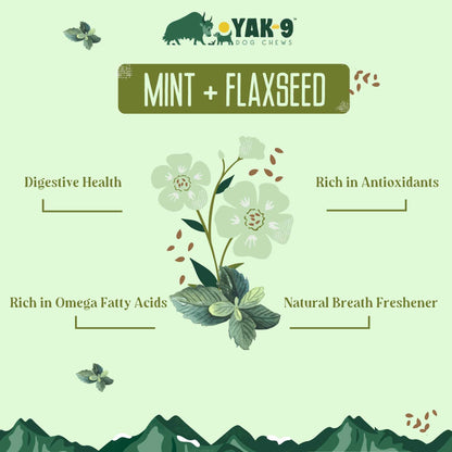 YAK9 Chews - Flaxseed & Mint Cheese Chews for Dogs