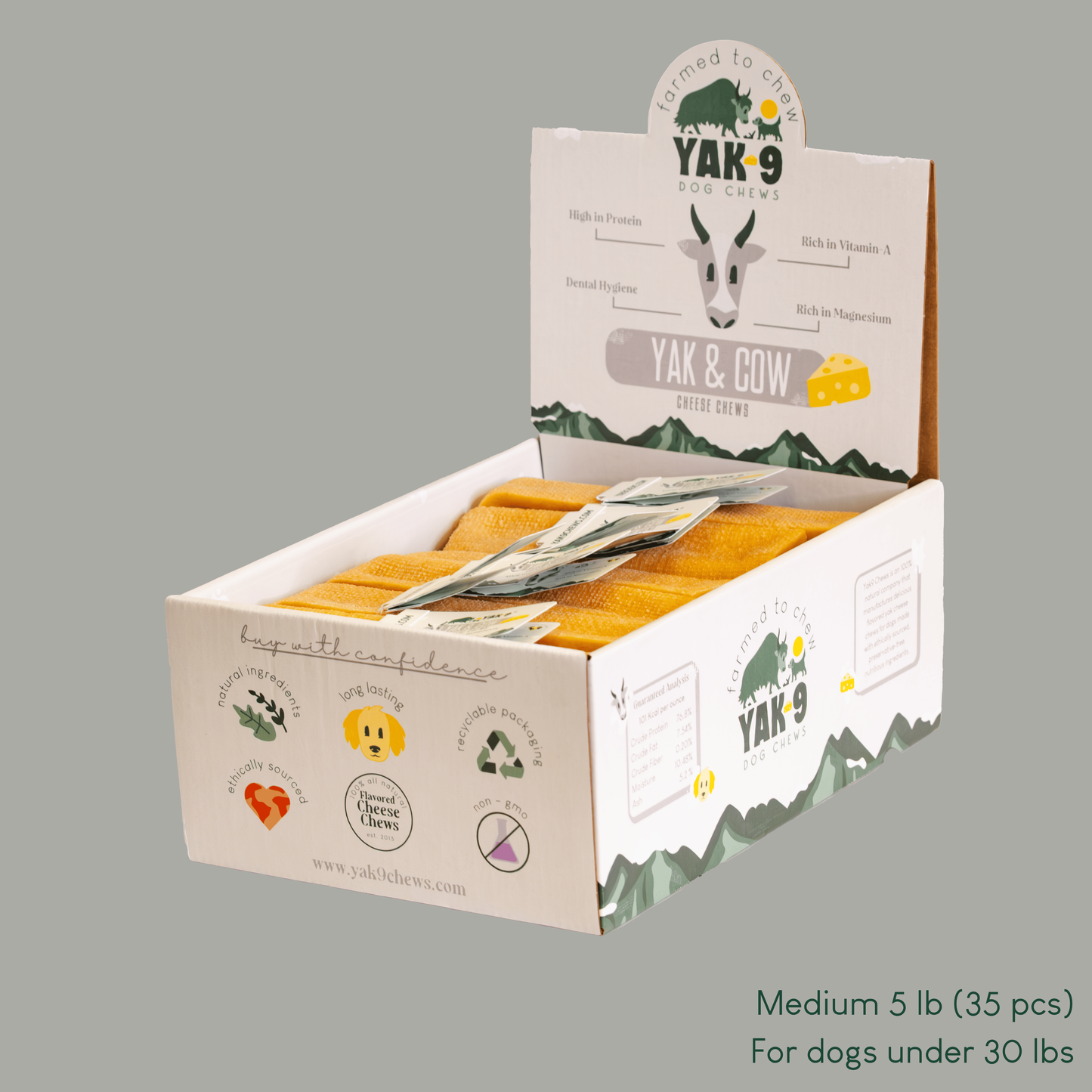 YAK9 Chews - Yak and Cow Cheese Chews for Dogs