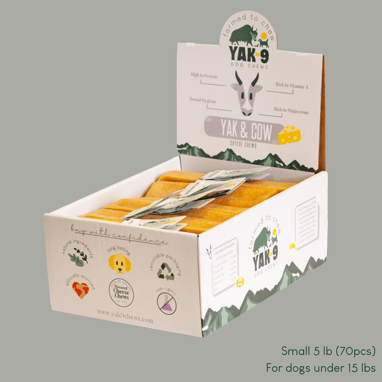 YAK9 Chews - Yak and Cow Cheese Chews for Dogs